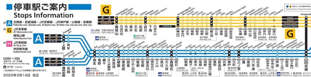 JR神戸線路線図